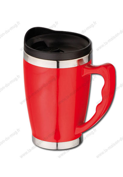 Mug Isotherme Rouge Avec Poignée
