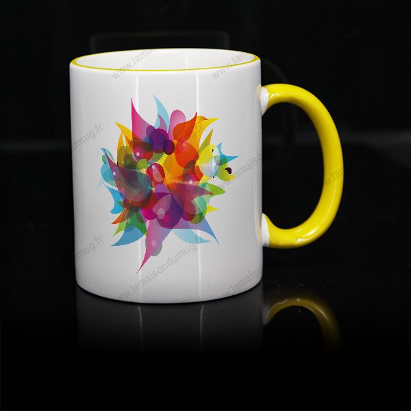 Mug personnalisé Transfert jaune