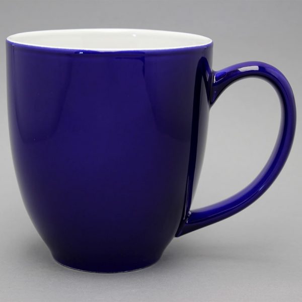 grand mug publicitaire bleu cobalt et tasse publicitaire