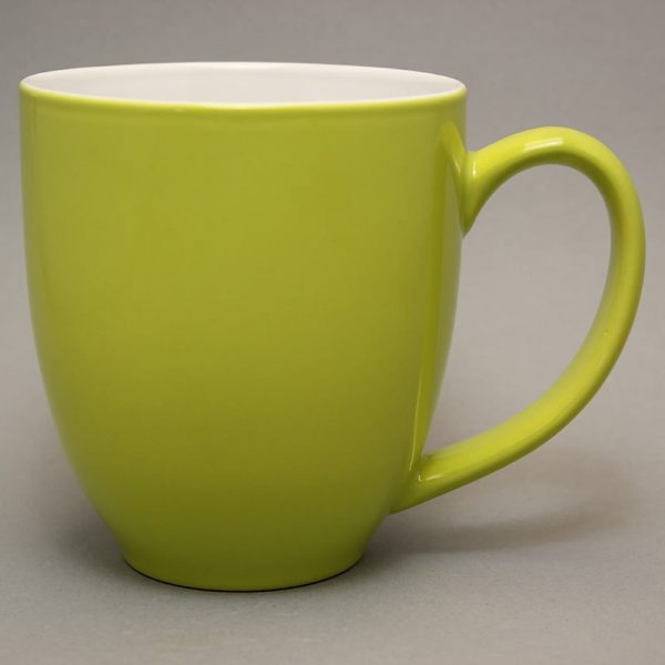 grand mug publicitaire vert-feuille et tasse publicitaire