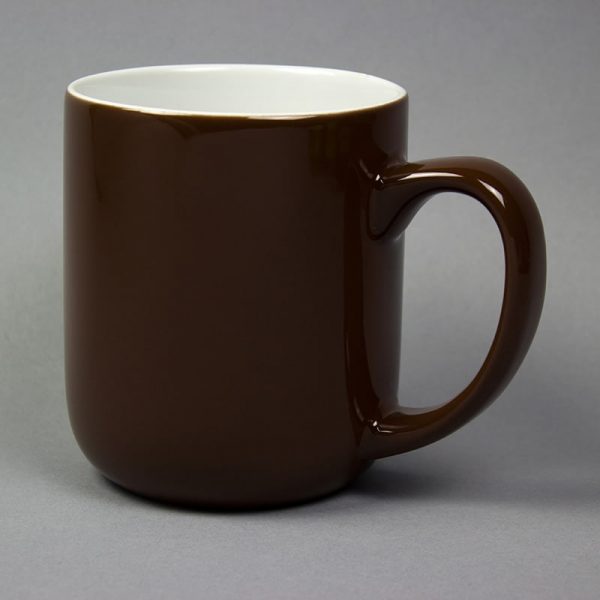Grand mug personnalisé marron chocolat 50cl