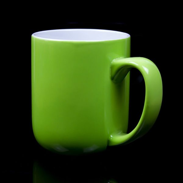Grand mug personnalisé vert feuille 50cl