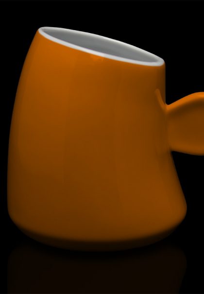 mug personnalisé laitiere orange