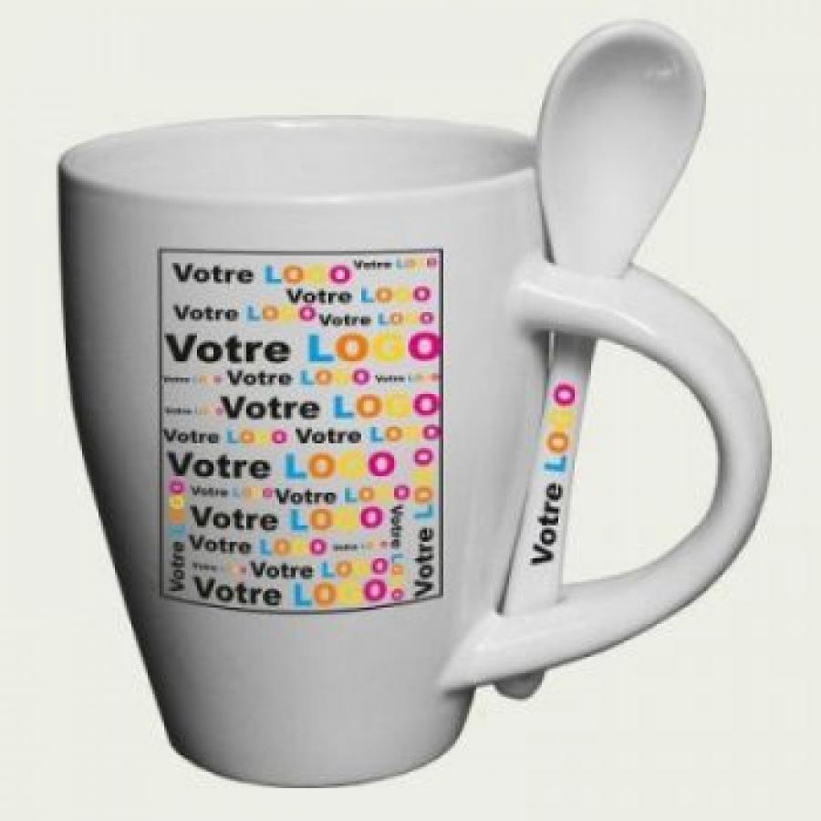 Mug Publicitaire Personnalisé | Mug Entreprise Cuillère | Mug Personnalisé